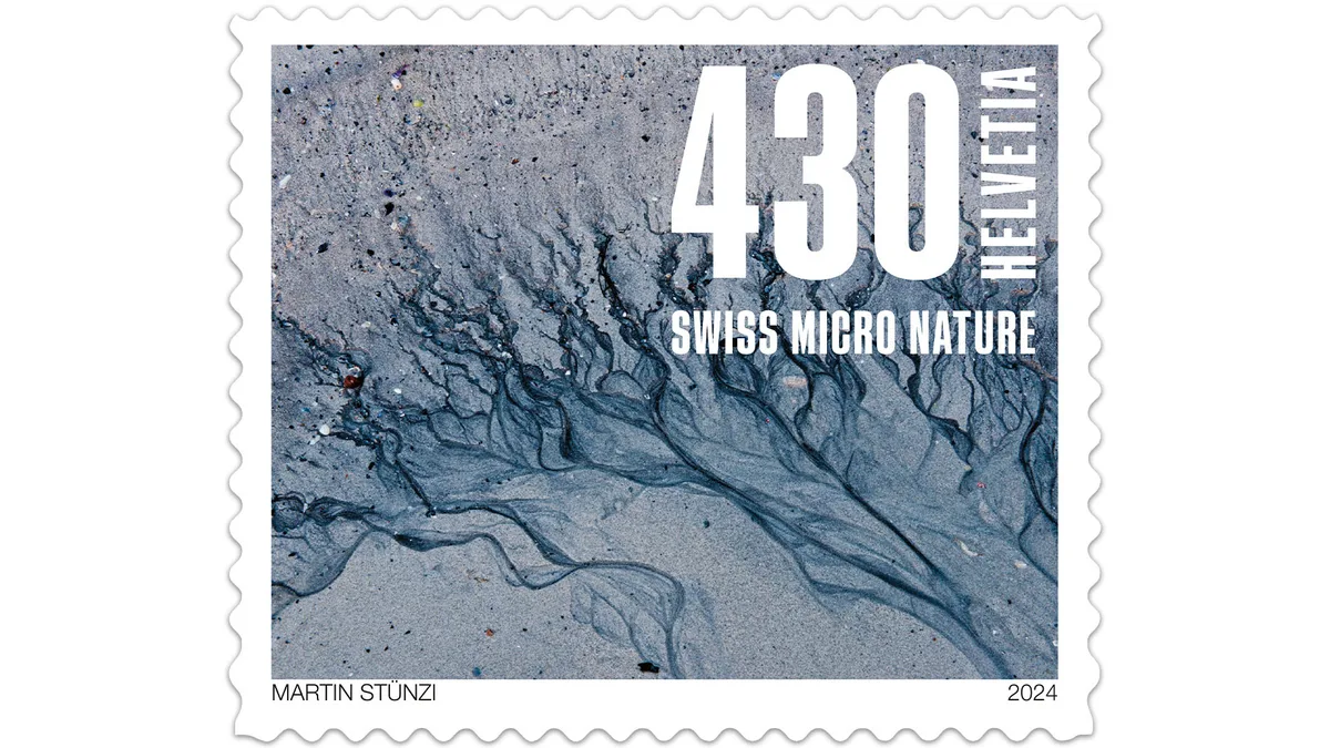 Sand: Rheinschlucht bei Versam GR. Briefmarken Naturmuster 2024